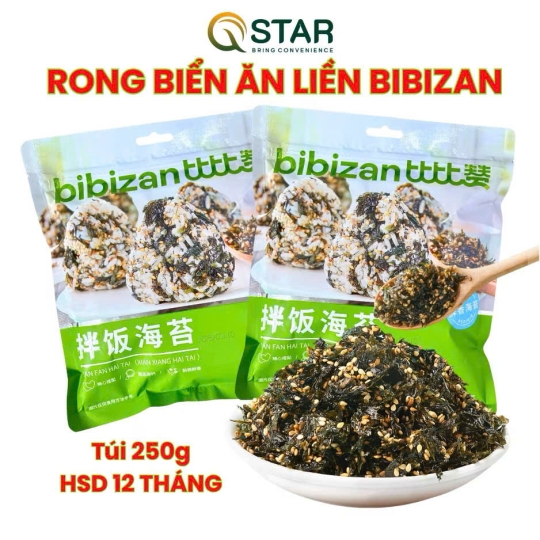 RONG BIỂN ĂN LIỀN BIBIZAN, RONG BIỂN RẮC CƠM TÚI 250G