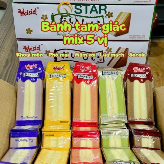 BÁNH TAM GIÁC MIX 5 VỊ 